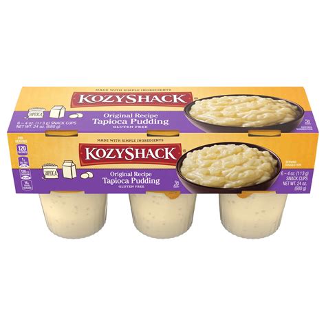 Kozy Shack Original Tapioca Pudding Snack Cups - Shop Pudding & gelatin at H-E-B