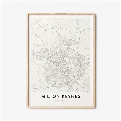 Map of Milton Keynes Milton Keynes Map Print Milton Keynes - Etsy