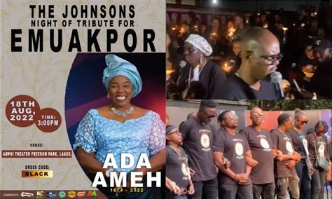 The Johnsons' Cast Hold A Night Of Remembrance For Late Ada Ameh - Information Nigeria