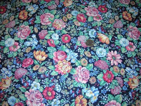 Premium Cotton Fabric Victorian Floral Design Pattern Print