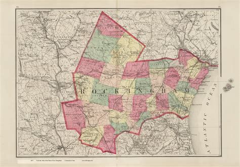 Rockingham County, New Hampshire 1877 Old Map Reprint - Comstock & Cline State Atlas - OLD MAPS