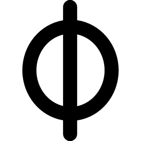 Círculo con una línea vertical, signo matemático | Descargar Iconos gratis