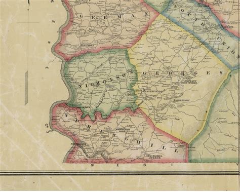 Springhill Township, Pennsylvania 1865 Old Town Map Custom Print - Fayette Co. - OLD MAPS