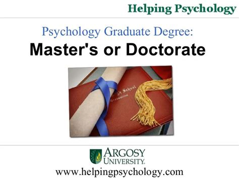 Psychology Graduate Degree: Master’s or Doctorate?