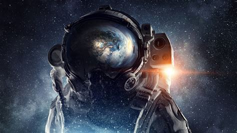 Download Astronaut Wandering In Space 2560x1440 Wallpaper | Wallpapers.com