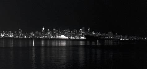 Free photo: Vancouver Downtown Skyline 2, Night - Blackandwhite ...