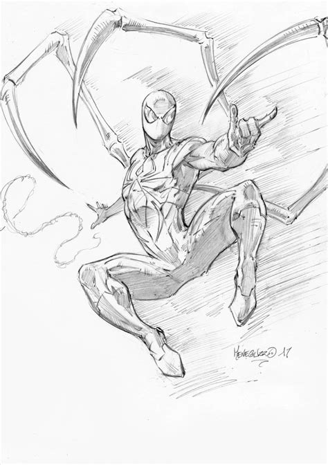 Iron Spider pencils by MenguzzOArt on DeviantArt