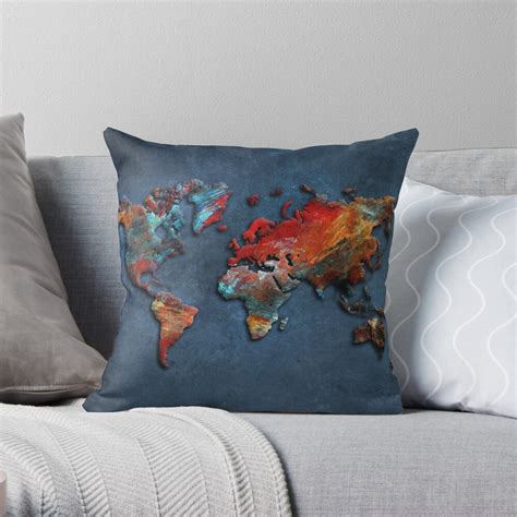 "World Map 2020" Throw Pillow by JBJart | Redbubble