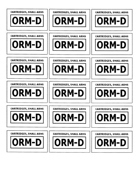 Orm D Labels Printable Free - Printable Templates