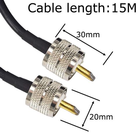 50 ft RG8X coax coaxial UHF PL-259 connectors amateur ham CB radio antenna cable | eBay