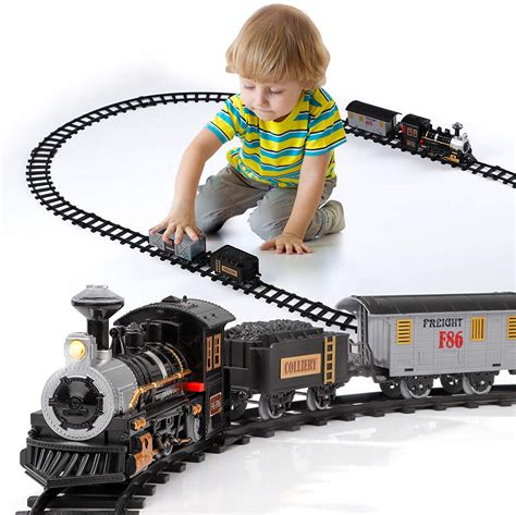 Lucky Doug Electric Train Set for Kids, Battery-Powered Train Toys with ...