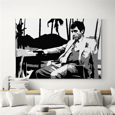 Scarface Canvas Art Gangster Pop Art Painting Wall Art Home | Etsy