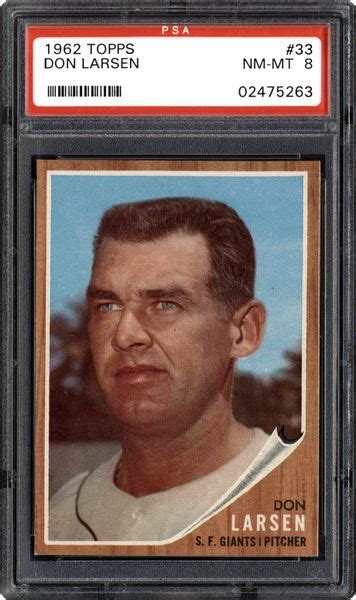 1962 Topps Don Larsen | PSA CardFacts®