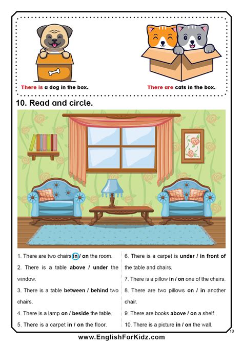 In On At Prepositions Worksheet