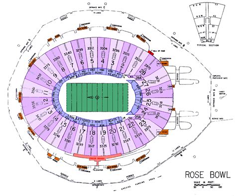 Rose Bowl Seat Map