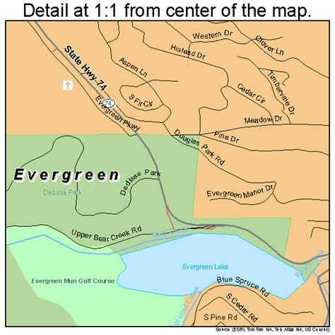 Evergreen Lake Co Map