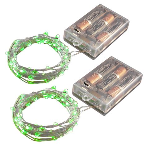 LumaBase Battery Operated LED Waterproof Mini String Lights with Timer ...