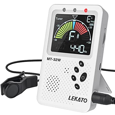 LEKATO Metronome Tuner, Rechargeable 3 In 1 Digital Metronome Tuner Tone Generator with Human ...