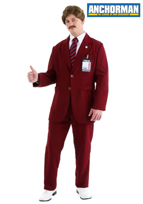 Deluxe Ron Burgundy Costume Suit