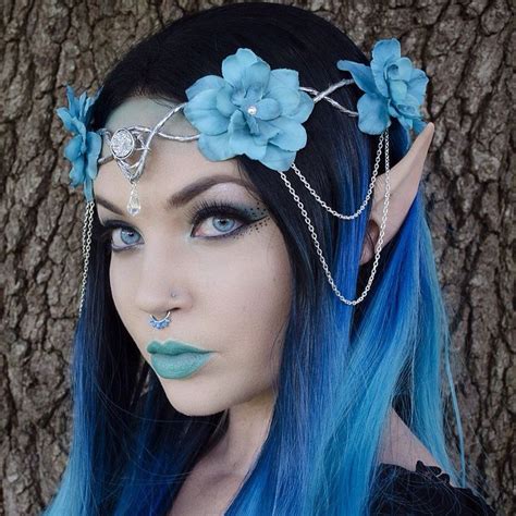 Blue elven crown | Elf costume, Fantasy costumes, Fairy costume