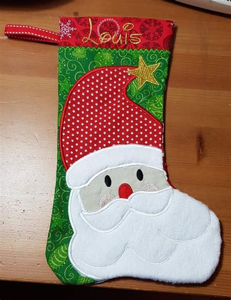 Christmas Embroidery Applique Designs - Santa Claus Stocking - Sweet Pea Christmas Embroidery ...