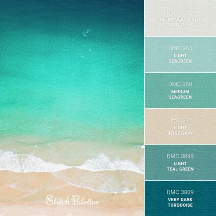 Color Palette Swatches Of Abstract Blurred Shapes Of Turquoise And Dark ...