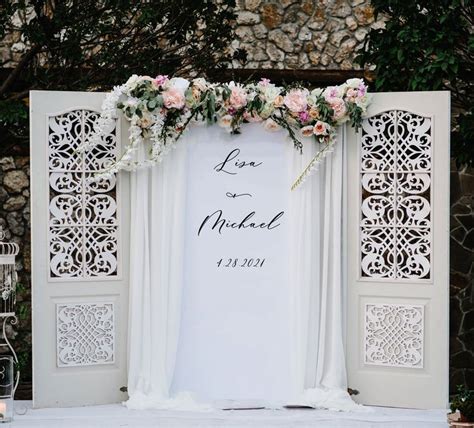 Wedding Backdrop With Names, Wedding Decor or Photo Booth Personalized ...