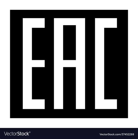 Eac logo icon aurasian conformity made symbol Vector Image