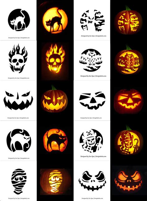 free printable pumpkin carving stencils