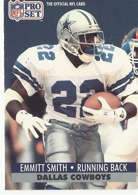 Emmitt Smith 1991 Pro Set Card #485 Dallas Cowboys