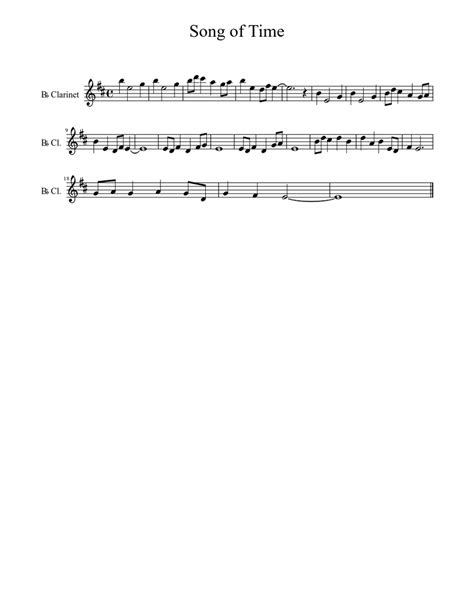 Song of Time Sheet music | Download free in PDF or MIDI | Musescore.com