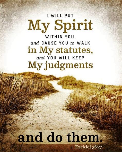 The Living... — Ezekiel 37:14 (NIV) - I will put My Spirit in you... Inspirational Bible Quotes ...