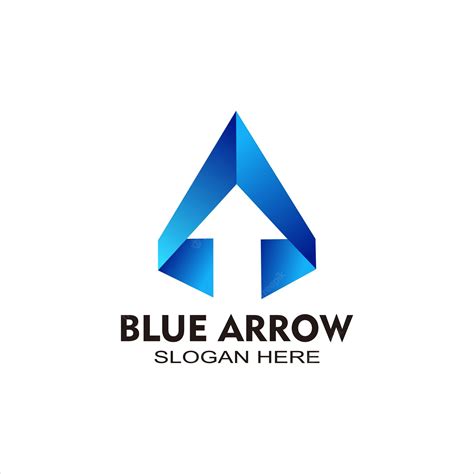 Premium Vector | Blue arrow logo design gradient illustration