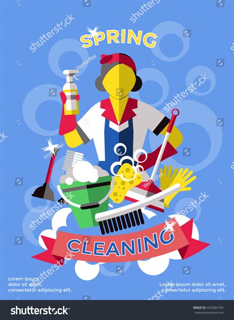 Cleaning Colored Poster Cleaner Cleaning Agents Stock Vector (Royalty Free) 437004754 | Shutterstock