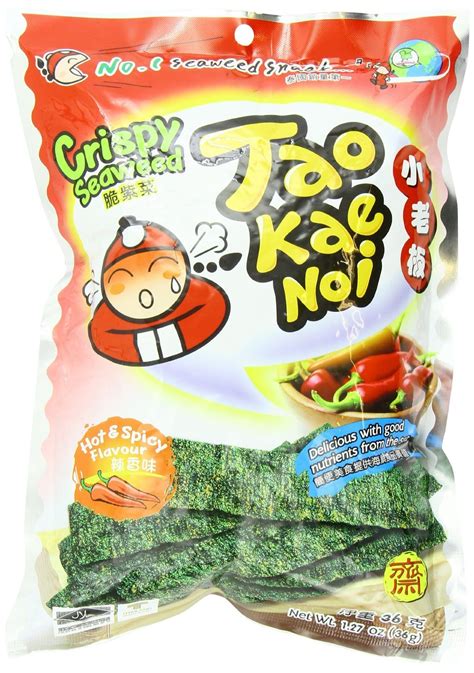 Buy Tao Kae Noi Seaweed Snacks, Cri Seaweed, Hot and Spicy Flavor (Pack ...