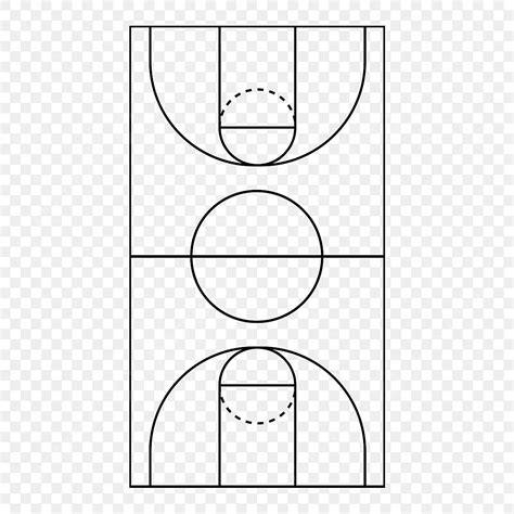 Basketball Court PNG Picture, Vertical Basketball Court Line Vector ...