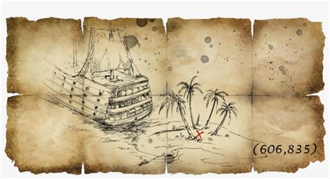 Pirate Map Template - Assassin's Creed Black Flag Treasure In A Island ...