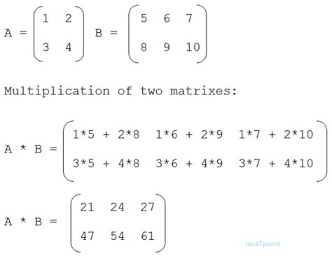 Matrix multiplication in C - javatpoint