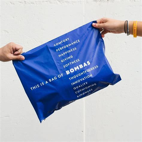 Mailers with a mission 💪🏽 the horizontal design on these @bombas poly mailers leaves a lil extra ...