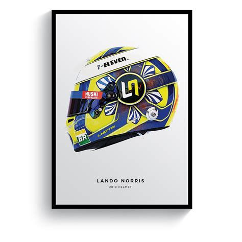 Lando Norris 2019 Formula 1 Helmet Print