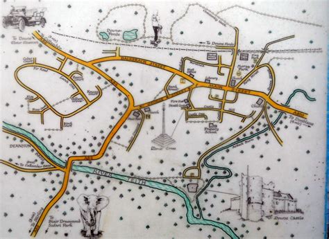 Photographs and map of the town of Crieff in Central Scotland