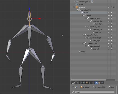 2d - How to make leg bones children of torso bone in Blender? - Game Development Stack Exchange