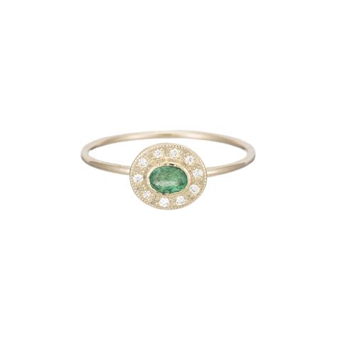 Emerald Halo Ring