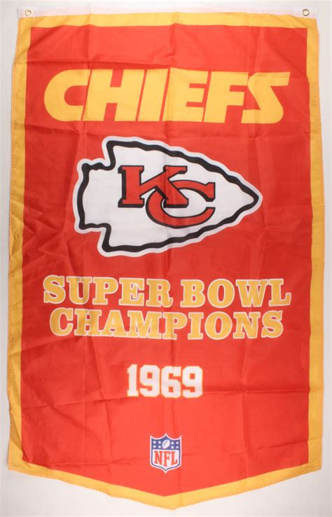 Chiefs 1969 Super Bowl Champions 36x60 Flag | Pristine Auction