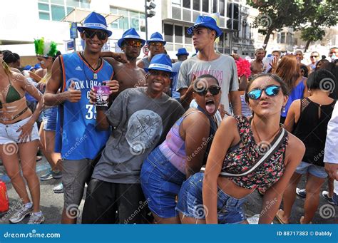 Brazilian People Celebrating Carnival In The Street Editorial Stock ...