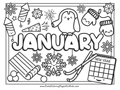 January Coloring Pages - Cute Coloring Pages For Kids