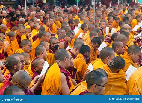 Meditation Of Tibetan Buddhist Monks Editorial Stock Photo - Image: 45125583