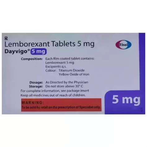 Dayvigo Tablet : Uses, Price, Dosage, Side Effects, Substitute, Buy Online