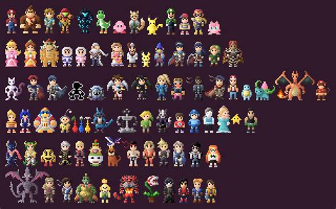 Super Smash Bros Ultimate Characters 8 Bit by LustriousCharming on DeviantArt