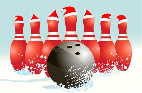 Santa Claus Bowling stock vector. Illustration of alley - 15821244